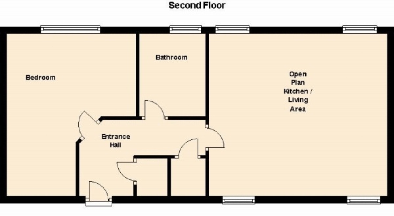 1 bedroom second floor apartment SSTC in Shirley - floorplan 1.