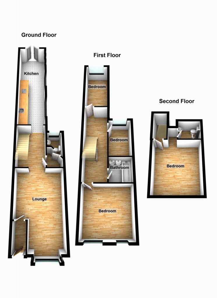 4 bedroom mid terraced house Application Made in Birmingham - floorplan 1.