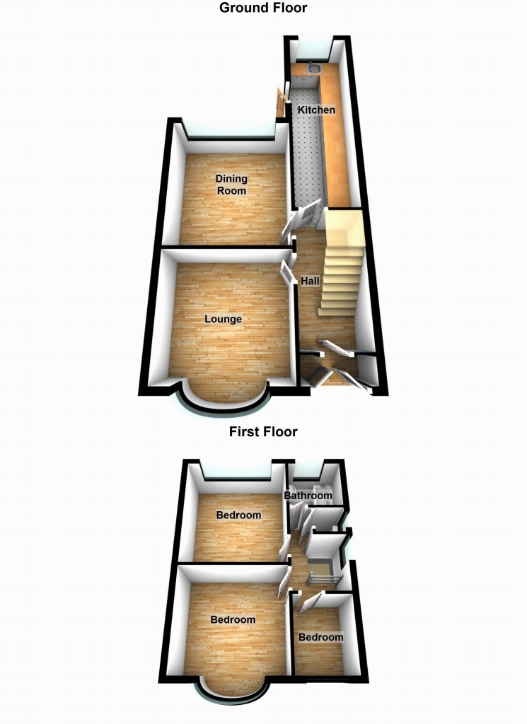 3 bedroom semi detached house SSTC in Birmingham - floorplan 1.