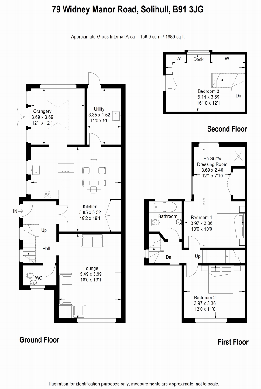 3 bedroom semi detached house SSTC in Solihull - floorplan 1.