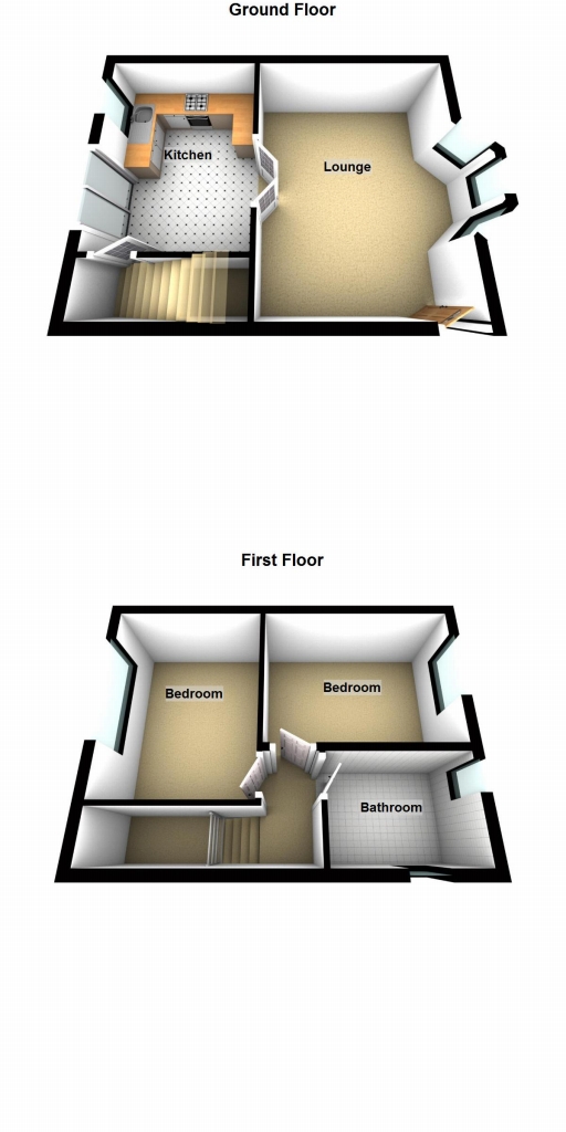 2 bedroom end terraced house SSTC in Birmingham - floorplan 1.