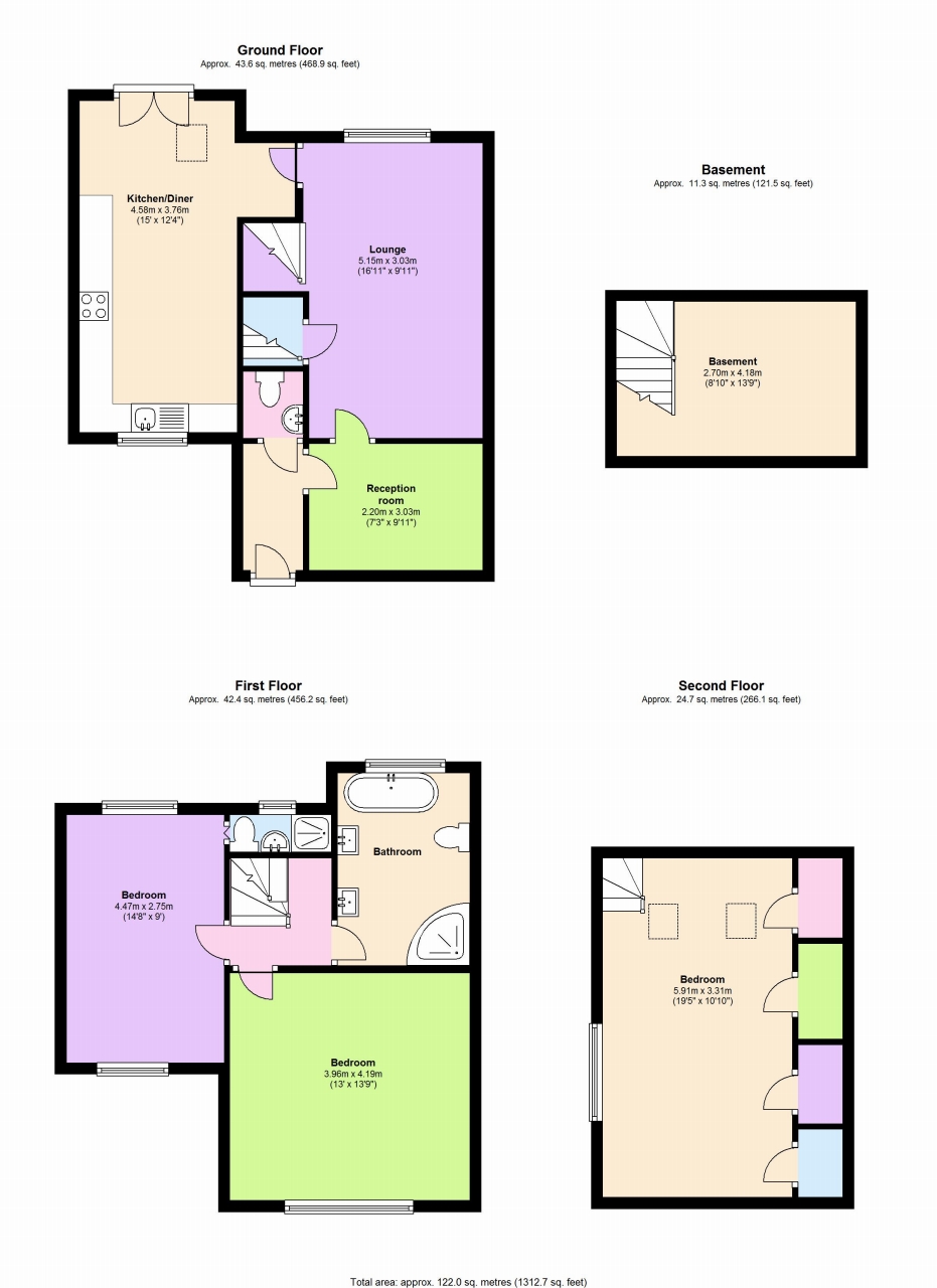 3 bedroom semi detached house SSTC in Knowle - floorplan 1.