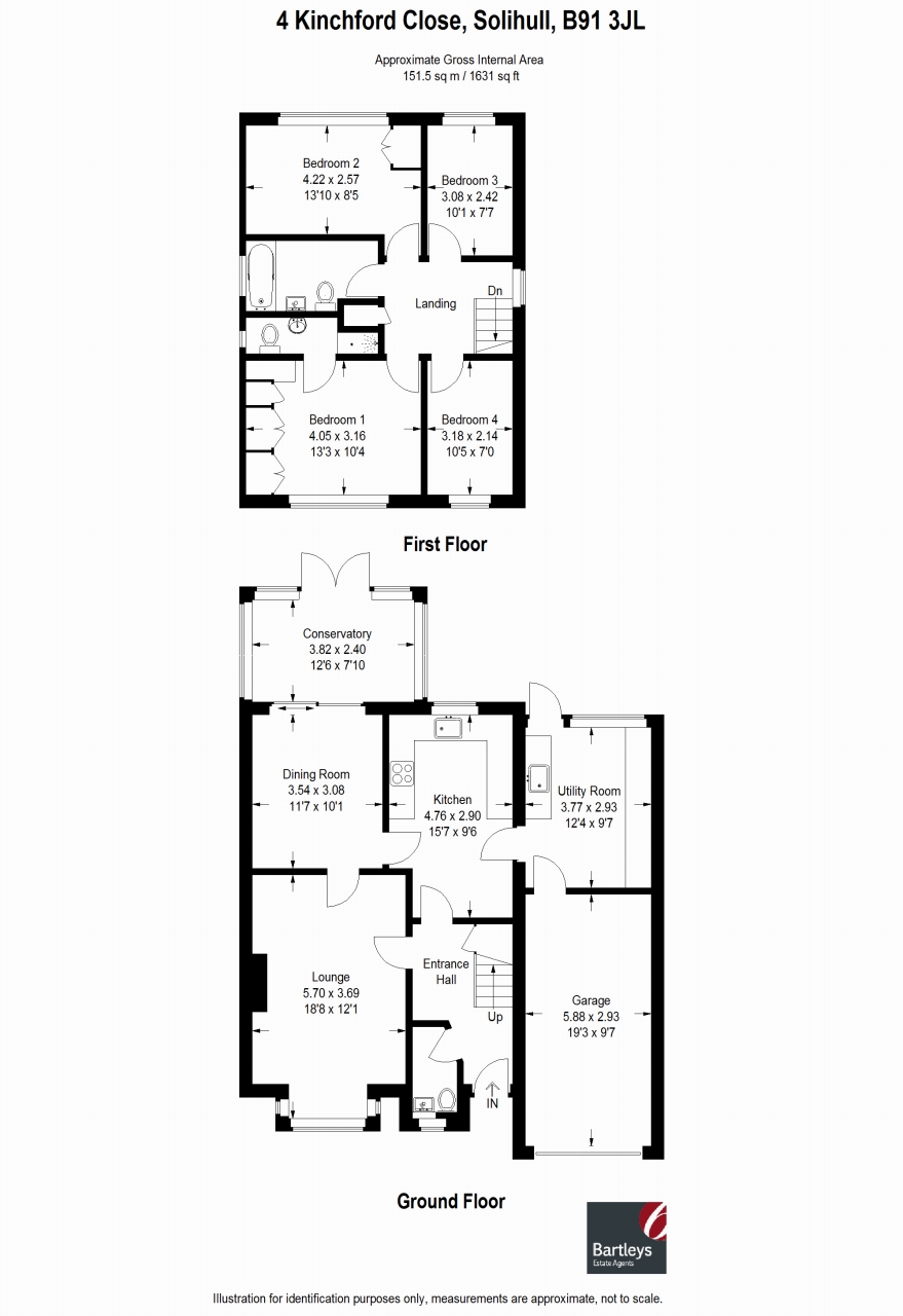 4 bedroom detached house SSTC in Solihull - floorplan 1.