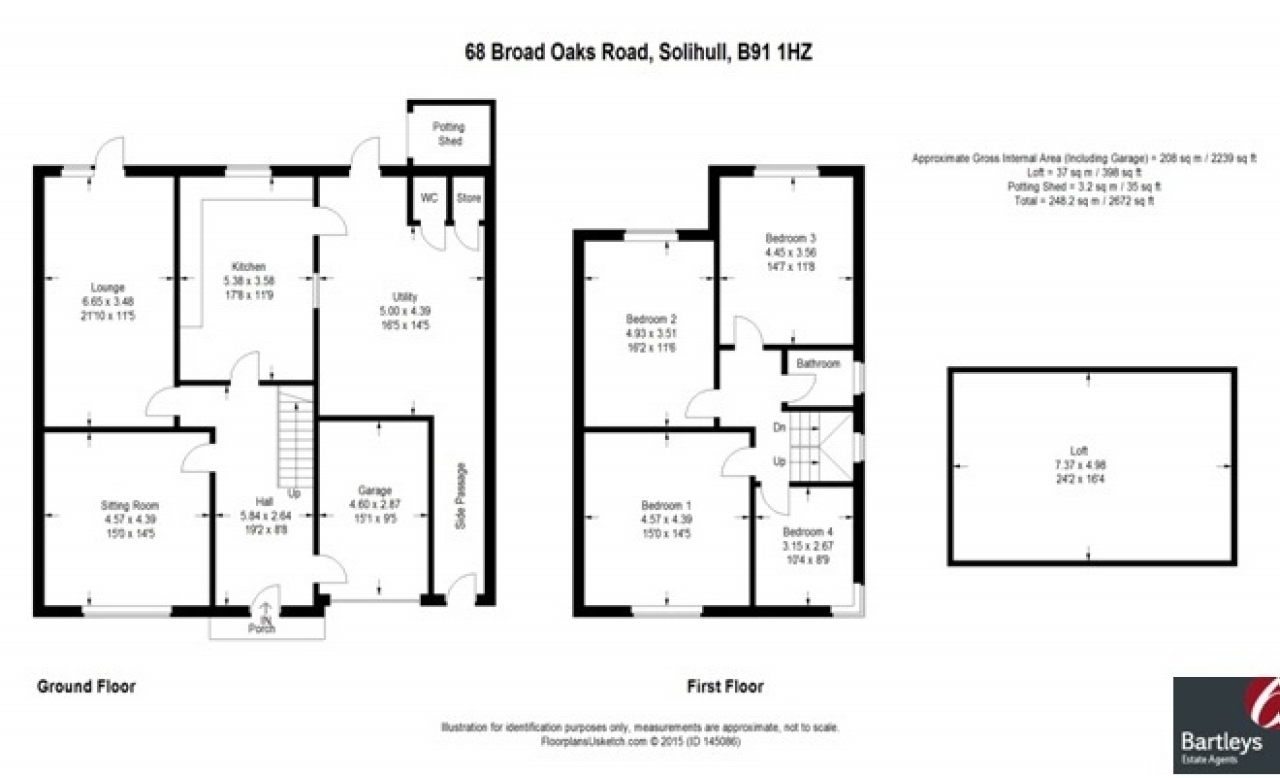 4 bedroom semi detached house SSTC in Solihull - floorplan 1.