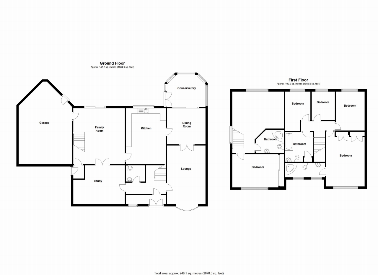 6 bedroom detached house SSTC in Solihull - floorplan 1.