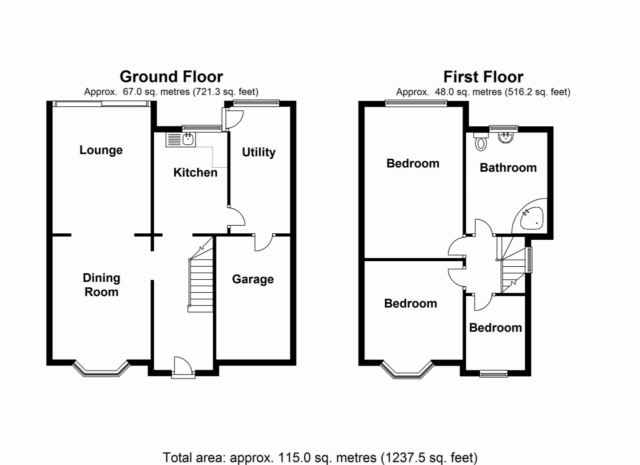 3 bedroom semi detached house SSTC in Solihull - floorplan 3.