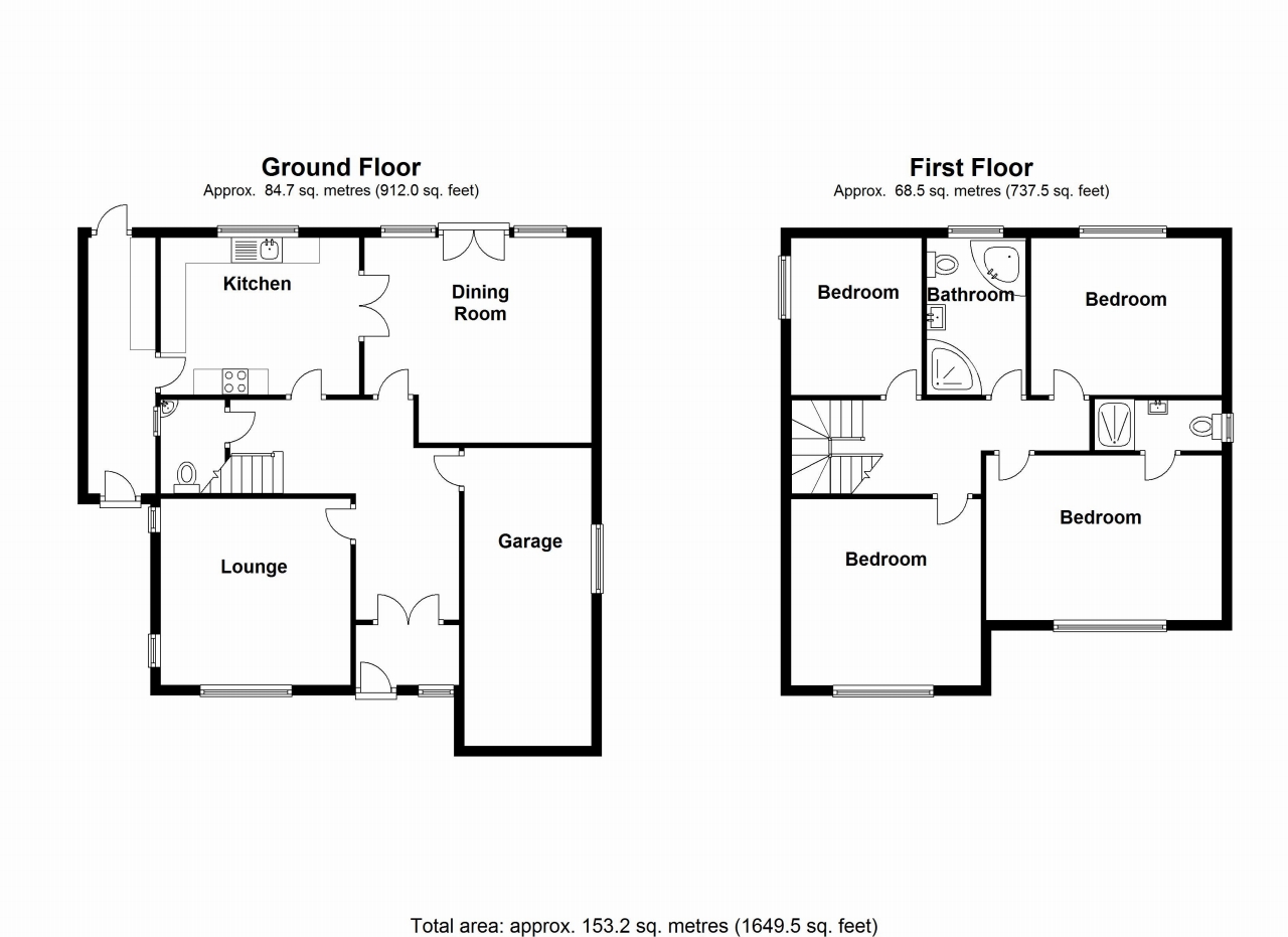 4 bedroom detached house SSTC in Solihull - floorplan 1.