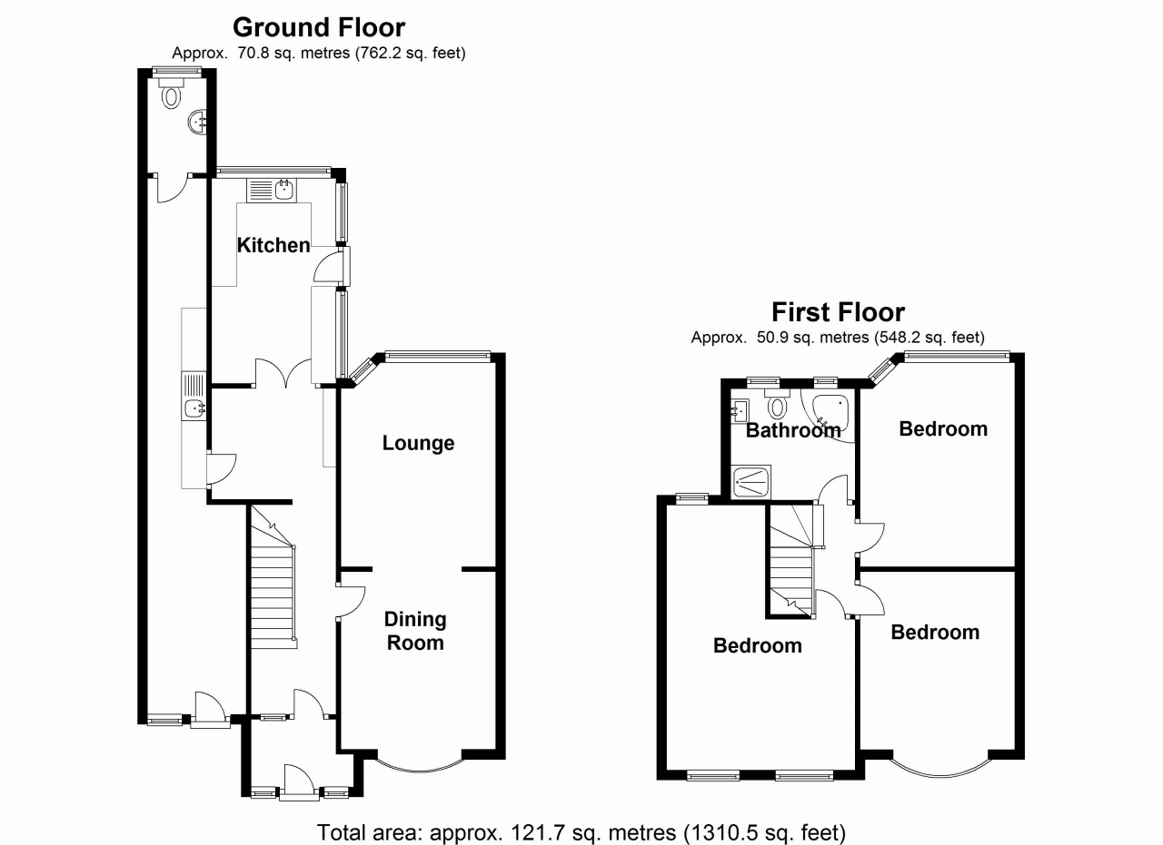 3 bedroom semi detached house SSTC in Solihull - floorplan 1.