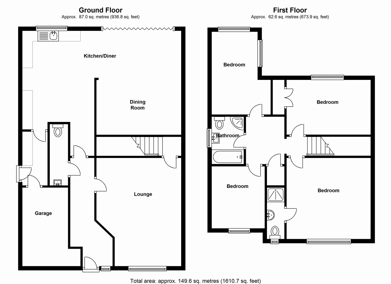 4 bedroom detached house SSTC in Solihull - floorplan 1.