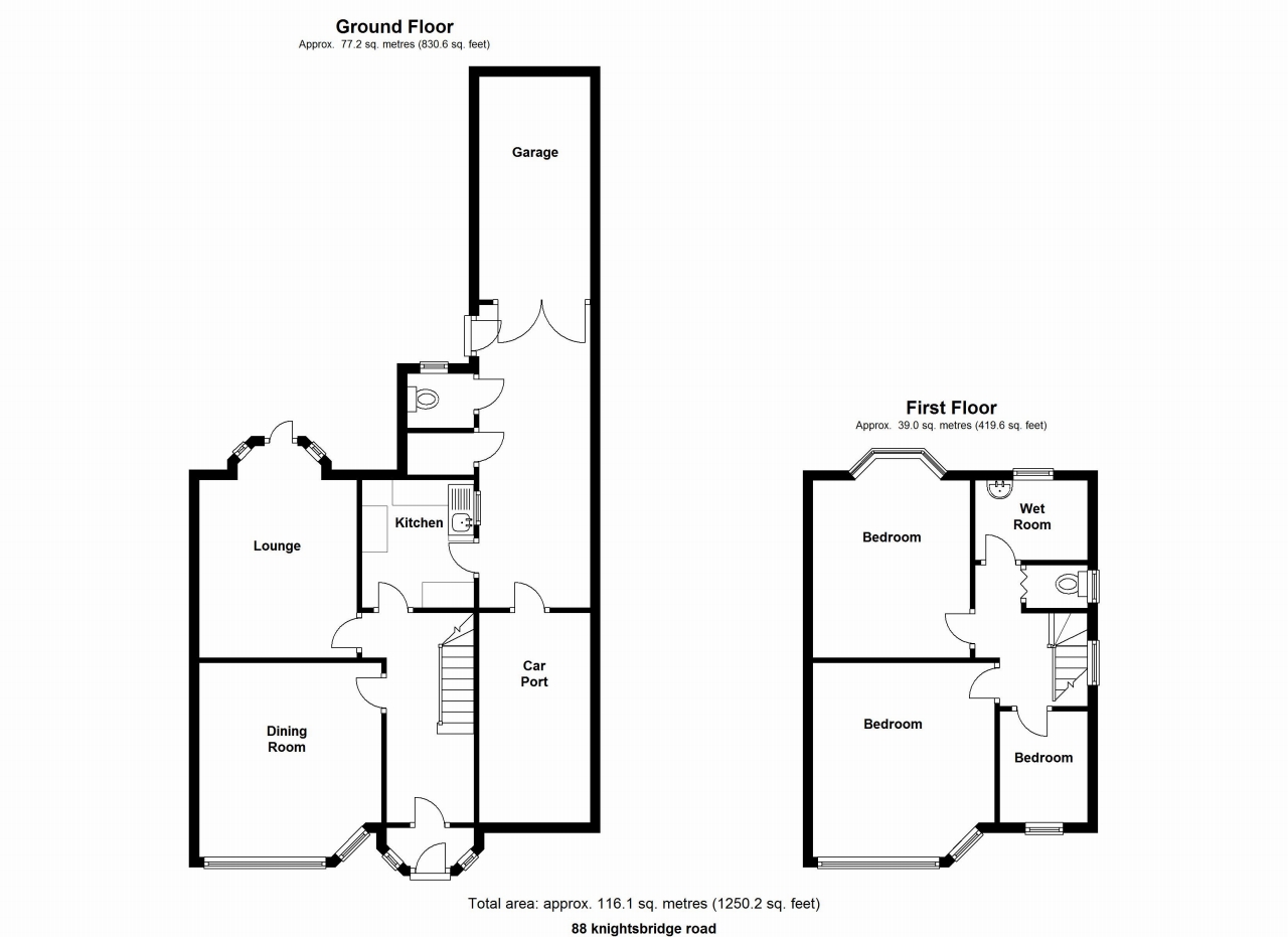 3 bedroom semi detached house SSTC in Solihull - floorplan 1.