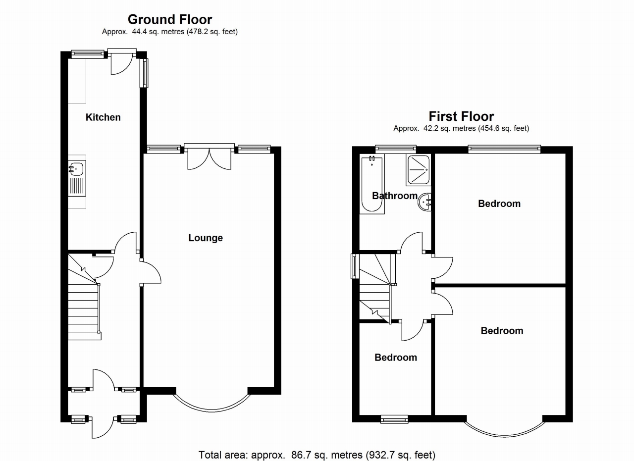 3 bedroom semi detached house SSTC in Birmingham - floorplan 1.