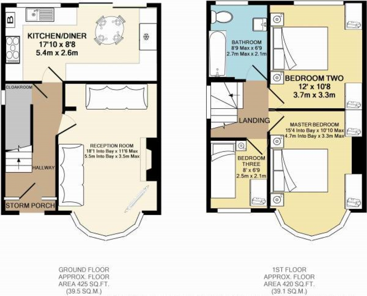 3 bedroom semi detached house SSTC in Birmingham - floorplan 1.