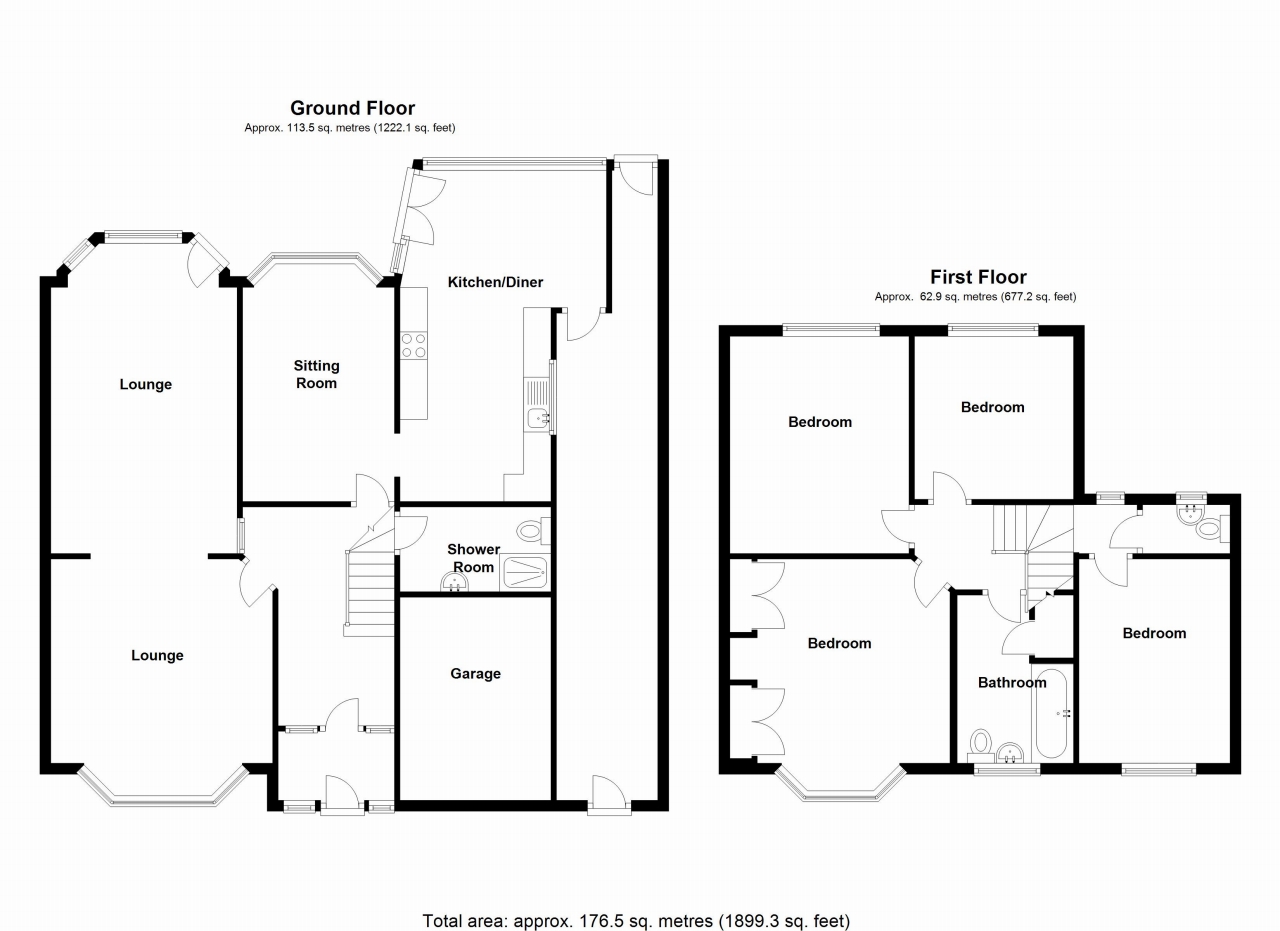 4 bedroom semi detached house SSTC in Solihull - floorplan 1.