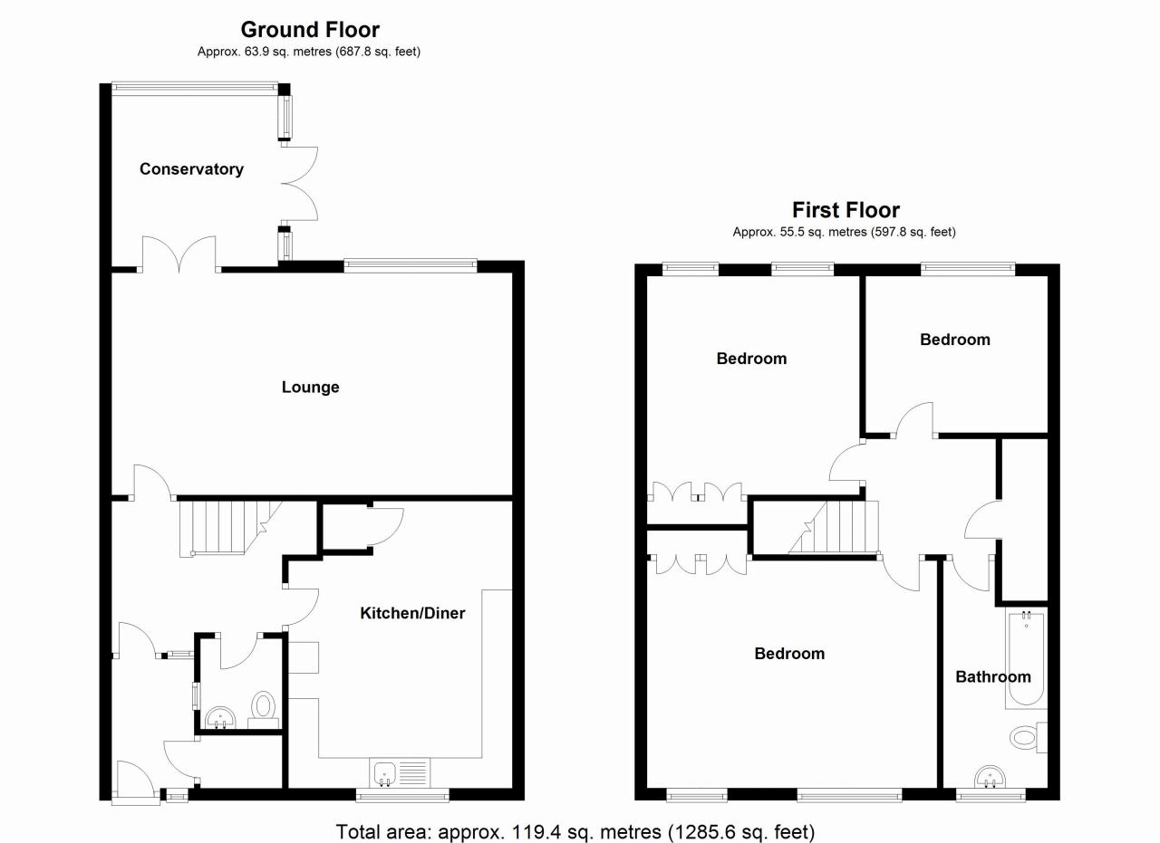 3 bedroom end terraced house SSTC in Solihull - floorplan 12.