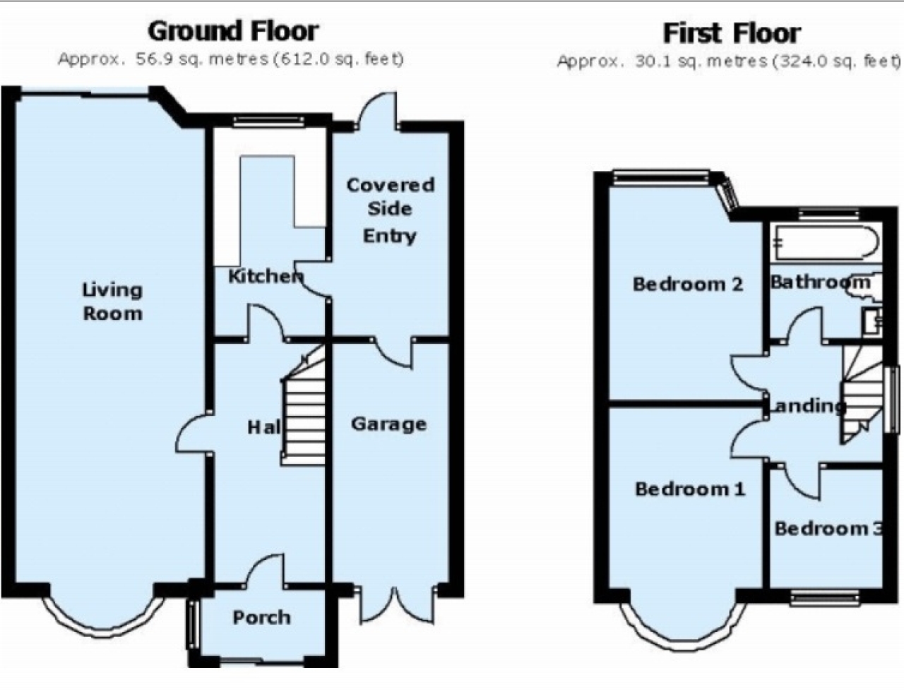 3 bedroom semi detached house SSTC in Solihull - floorplan 1.