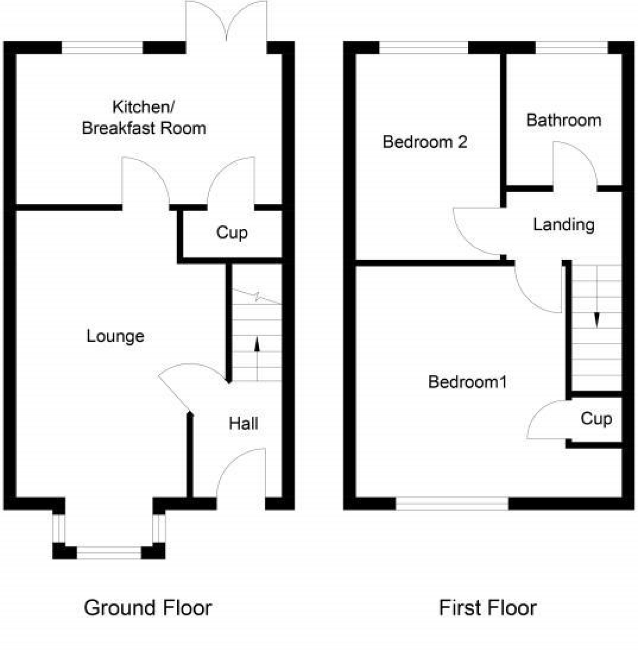 2 bedroom mid terraced house SSTC in Birmingham - floorplan 1.