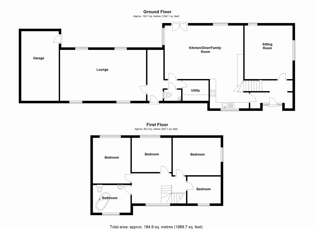 4 bedroom detached house SSTC in Alcester - floorplan 1.