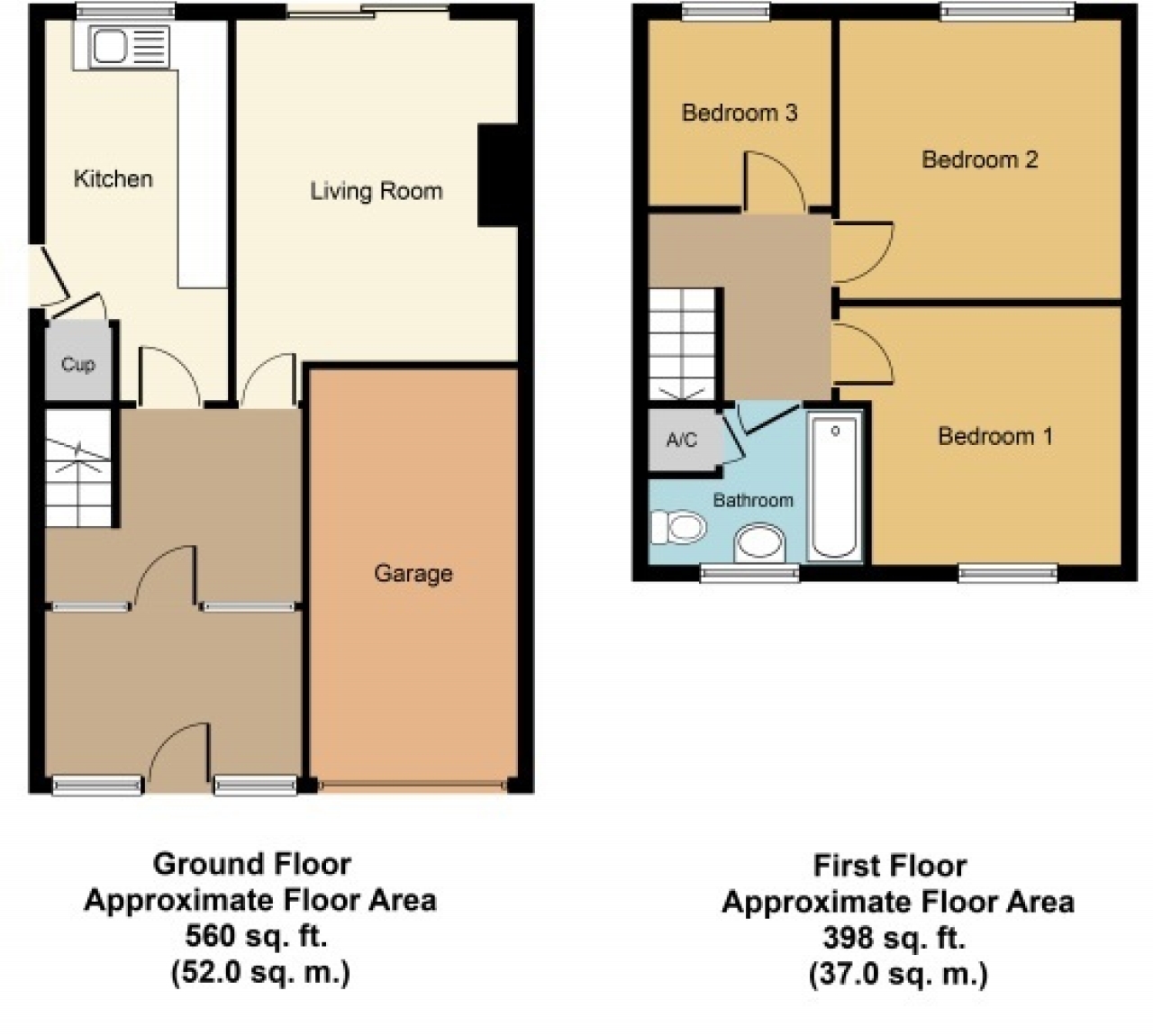 3 bedroom semi detached house SSTC in Solihull - floorplan 1.