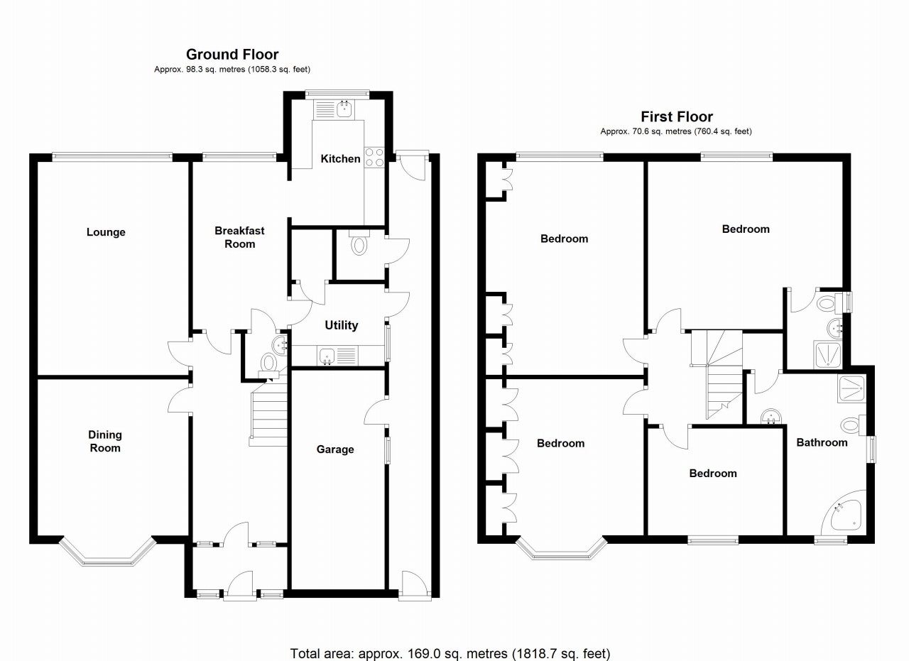 4 bedroom detached house SSTC in Solihull - floorplan 1.