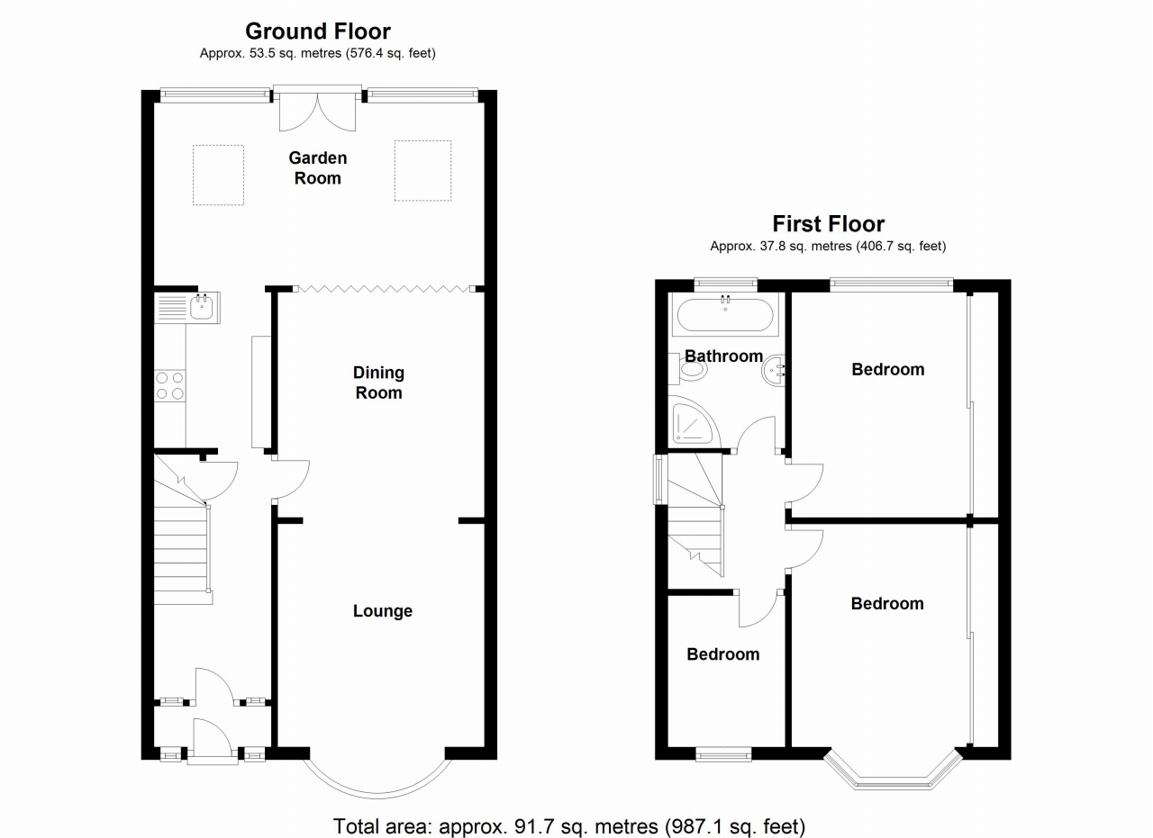 3 bedroom semi detached house SSTC in Birmingham - floorplan 1.