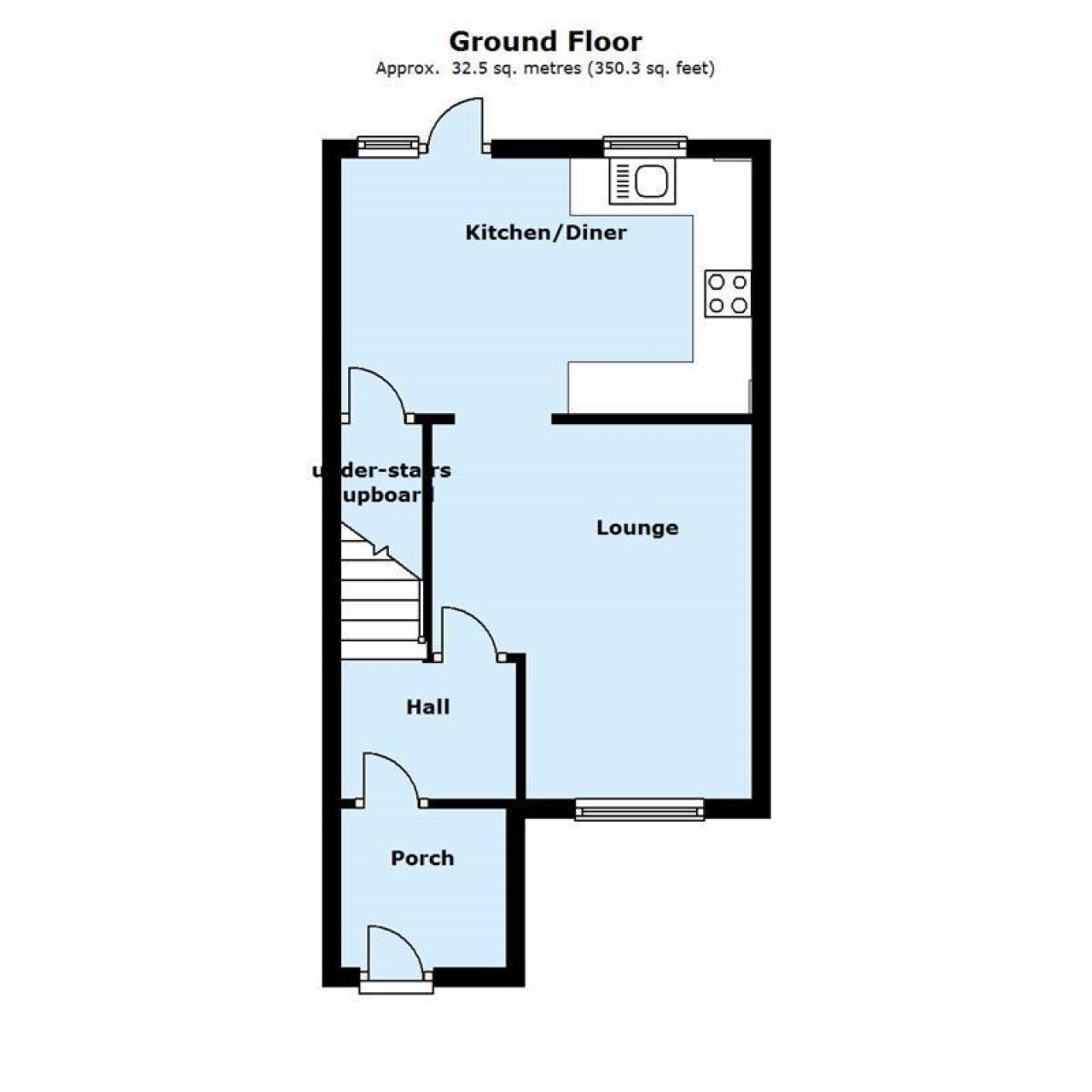 2 bedroom mid terraced house SSTC in Solihull - floorplan 1.