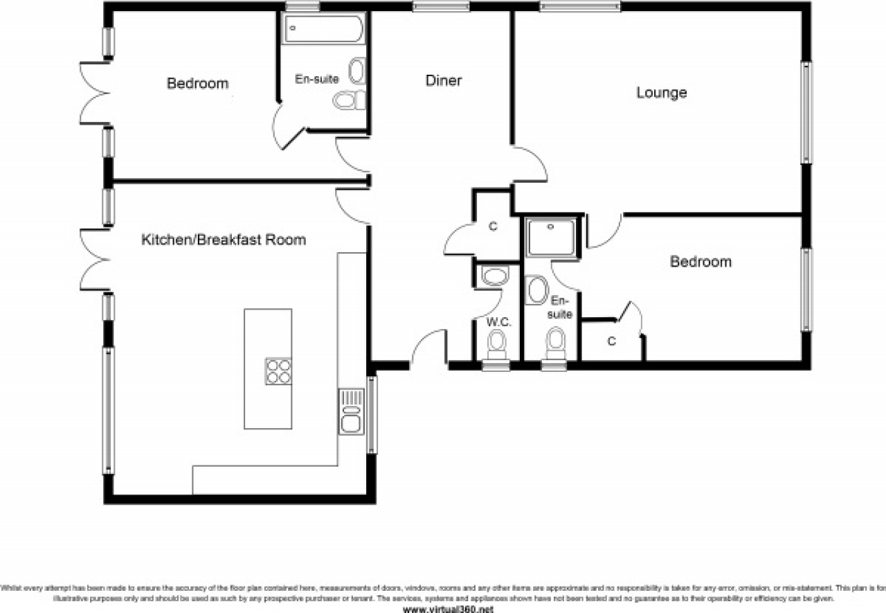 2 bedroom detached bungalow SSTC in Solihull - floorplan 1.