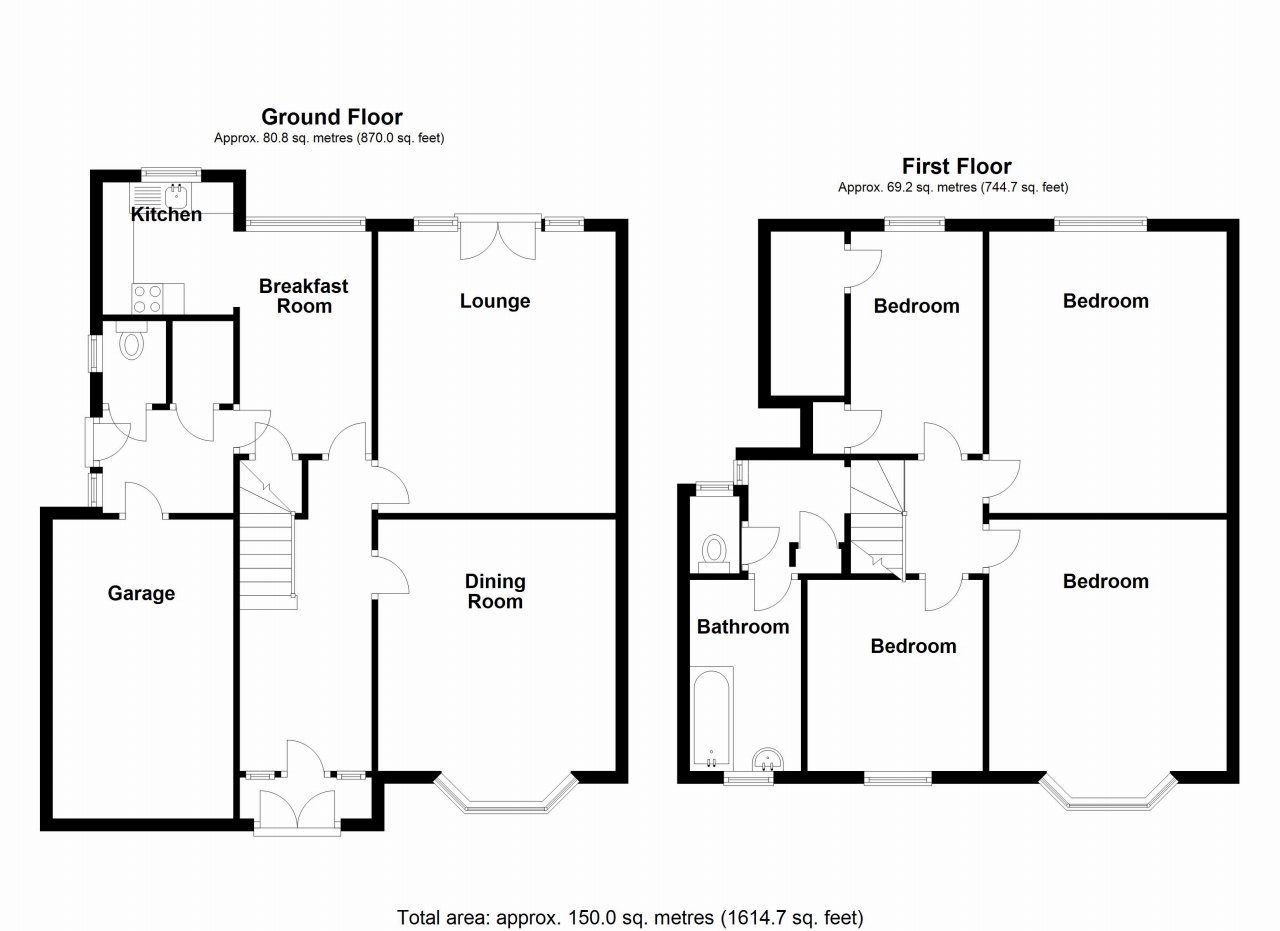 4 bedroom detached house SSTC in Solihull - floorplan 1.