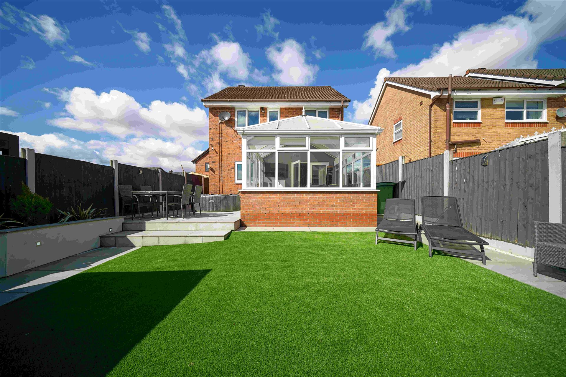 3 bedroom detached house Let Agreed in Bromley Cross, Bolton, Greater Manchester - Rear Garden.