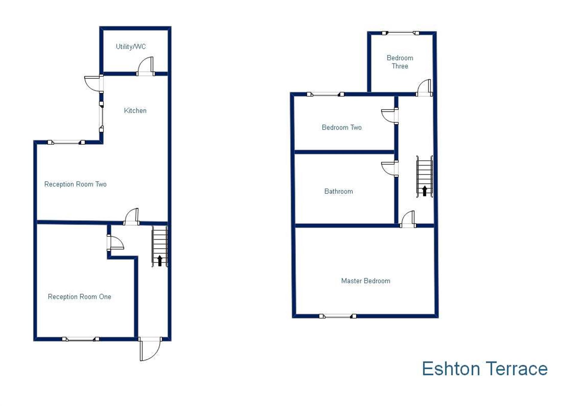 3 Bedroom End Terraced House For Sale - Floorplans